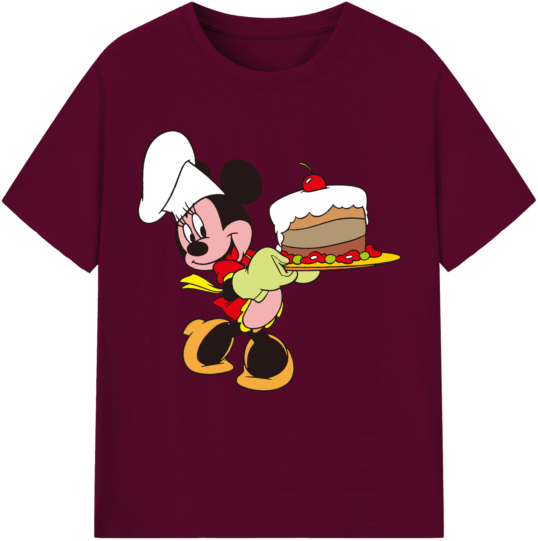 （画像用） ミッキーマウス Mickey Mouse レディースカジュアルプリントTシャツ（綿100％）